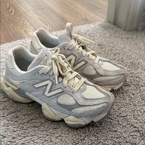 New Balance Women's Cream and Gray Sneakers